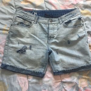 Light blue ripped shorts